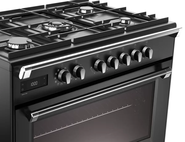 ELBA-ITALIA 90CM STOR UGN GASSSPIS. MATT SVART. SERIE: BASSANO (ART. NR. EBS 965 MLAA)